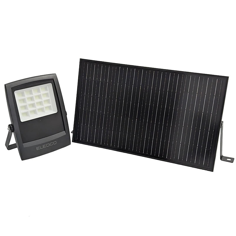 Faretto Solare 200W All-Black, Luce Calda 3000K / Luce Bianca 6000K, Sensore di Movimento