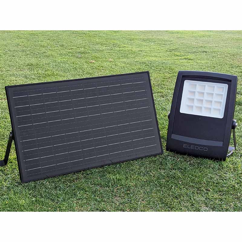 Faretto Solare 150W All-Black, Luce Calda 3000K / Luce Bianca 6000K, Sensore di Movimento