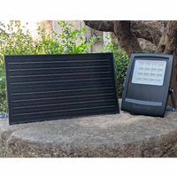 Faretto Solare 150W All-Black, Luce Calda 3000K / Luce Bianca 6000K, Sensore di Movimento